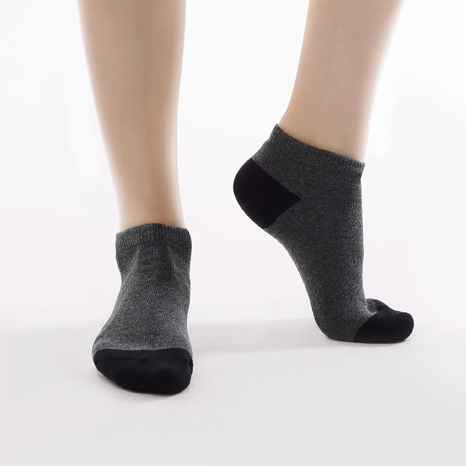 Men'S/Women'S 4-10 Pairs Cotton Cushion Low Cut Ankle Socks, Multipack