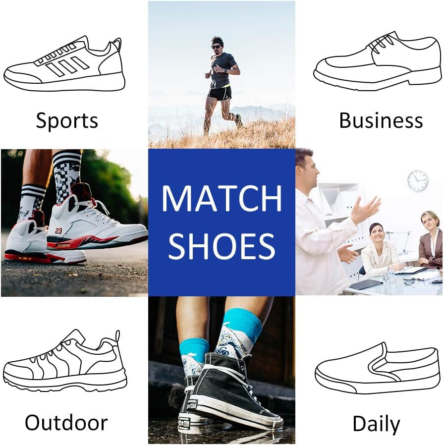 Mens Ankle Low Cut Athletic Tab Socks for Men Sport Comfort Cushion Sock 6 Pack